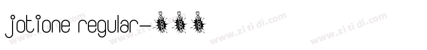 jotione regular字体转换